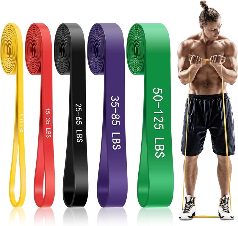 Jamestry Pull Up Assistance Bands, 5-Level Resistance Bands for Working Out, Pull Up Bands for Men & Women, Exercise Bands for Full-Body Training, Fitness, Physical Therapy, Stretch Workout Bands at Home, Gym - Image 1